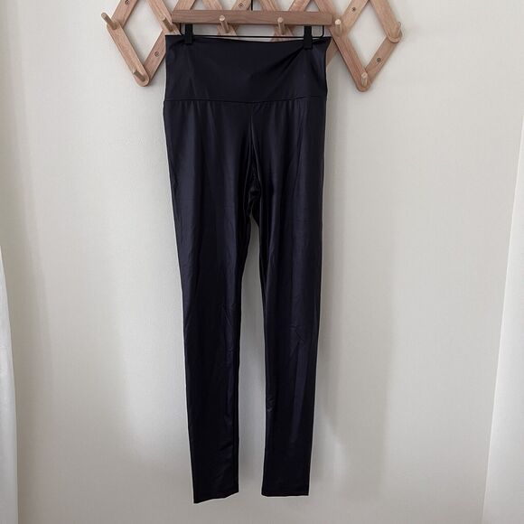 Cherish Faux Leather Black Full Length Leggings - XL - Picture 4 of 7